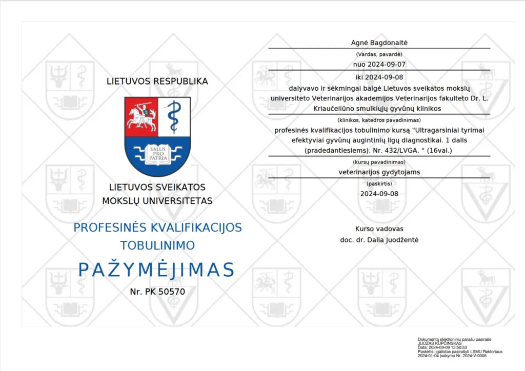 Sertifikatas Agnės